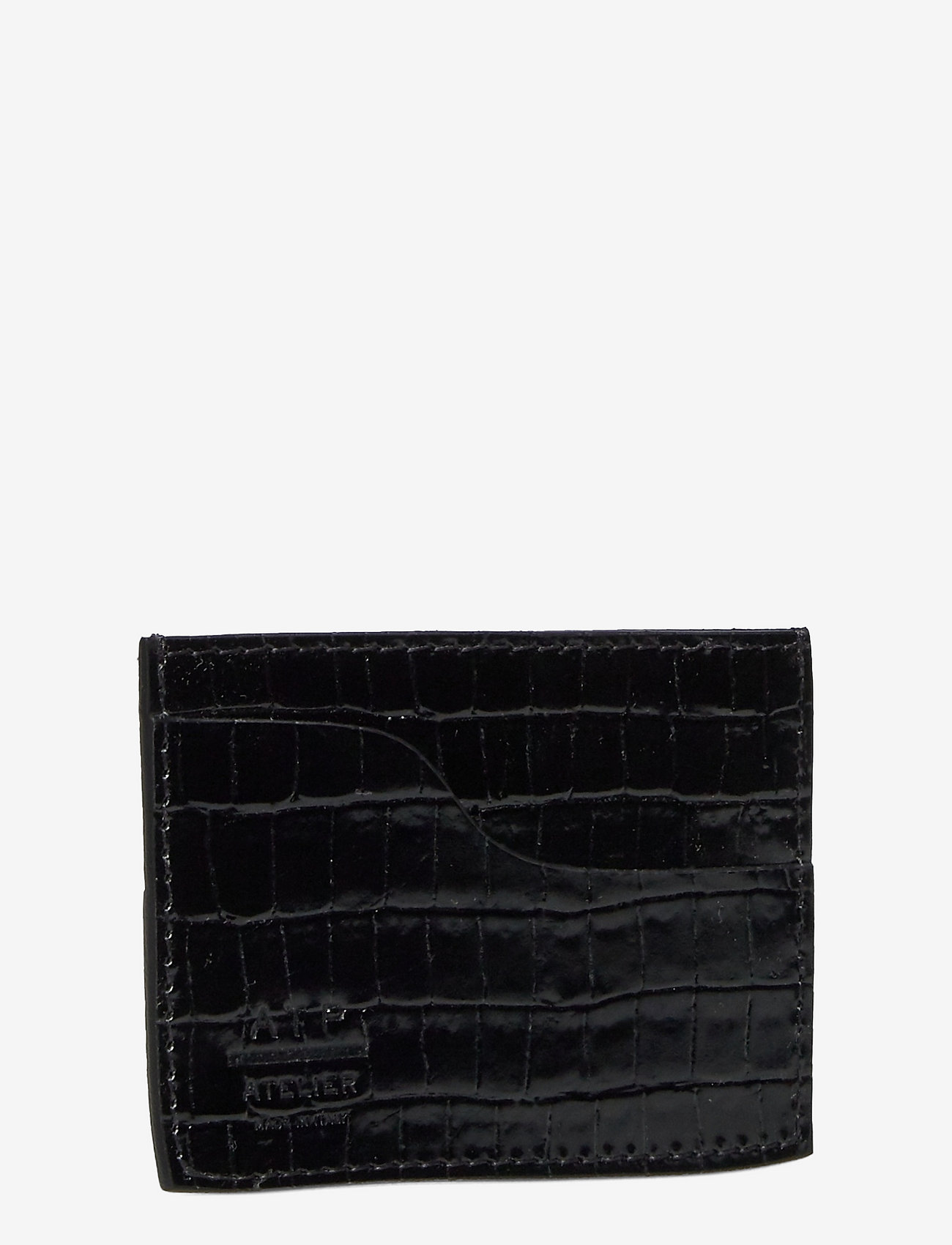 ATP Atelier - Vinci Black Printed Crocolino - card holders - black - 2