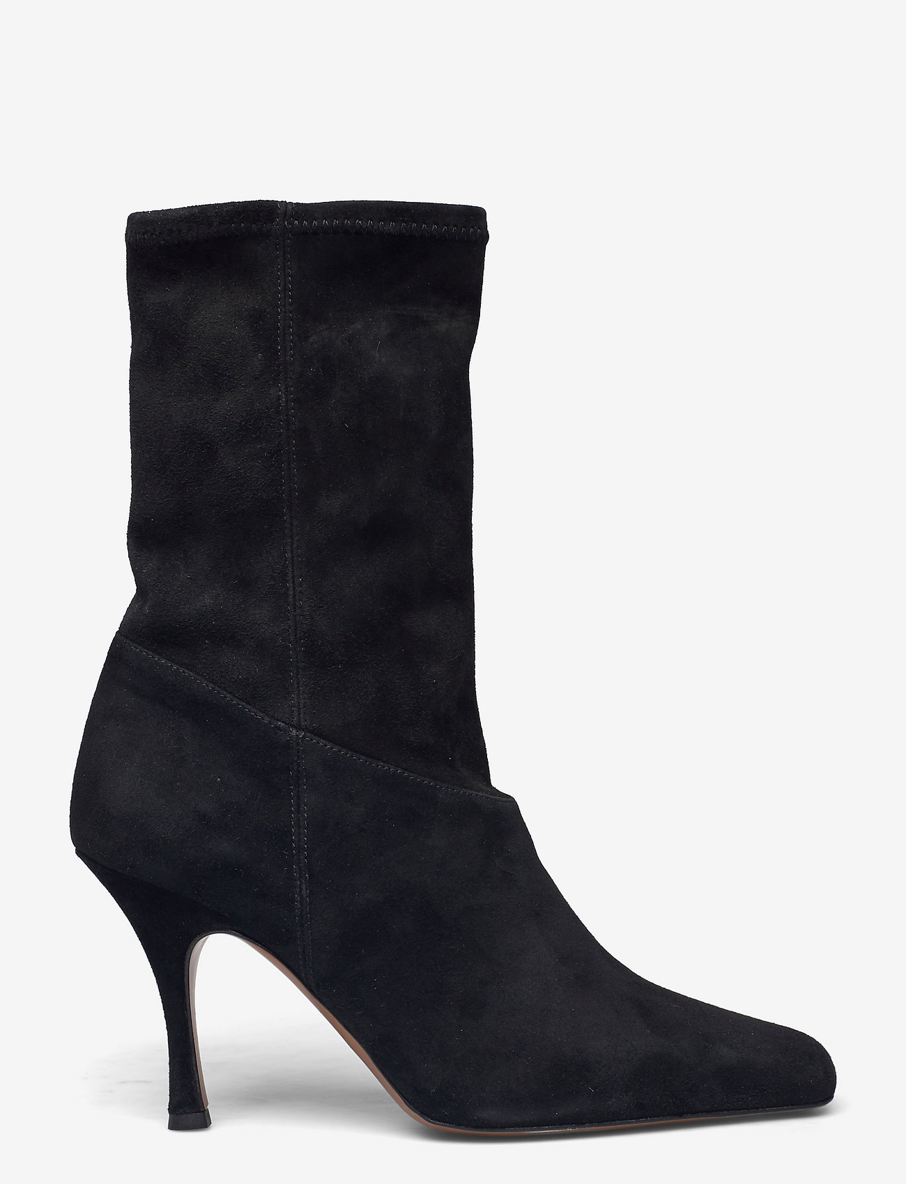 stretch ankle boots black