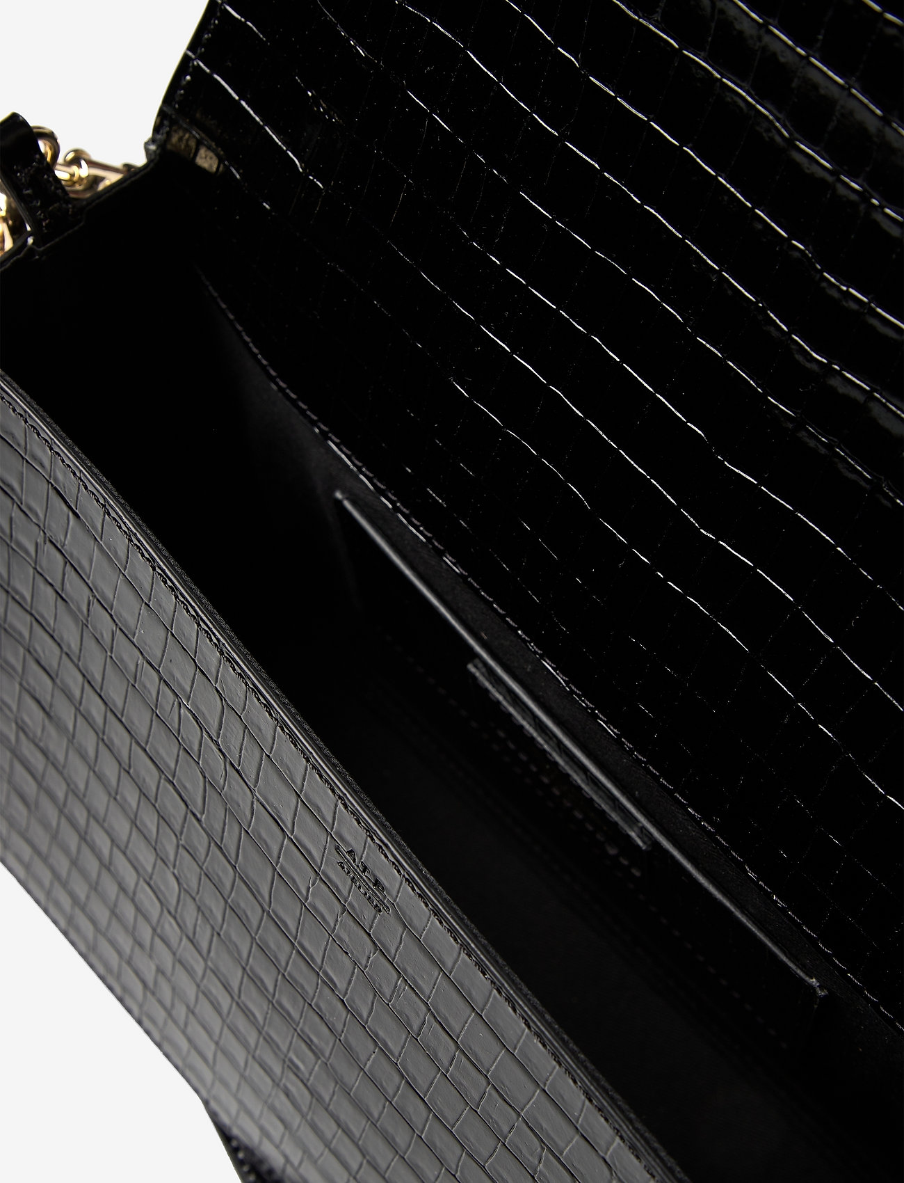 ATP Atelier - Molino Black Printed Crocolino - shoulder bags - black - 3