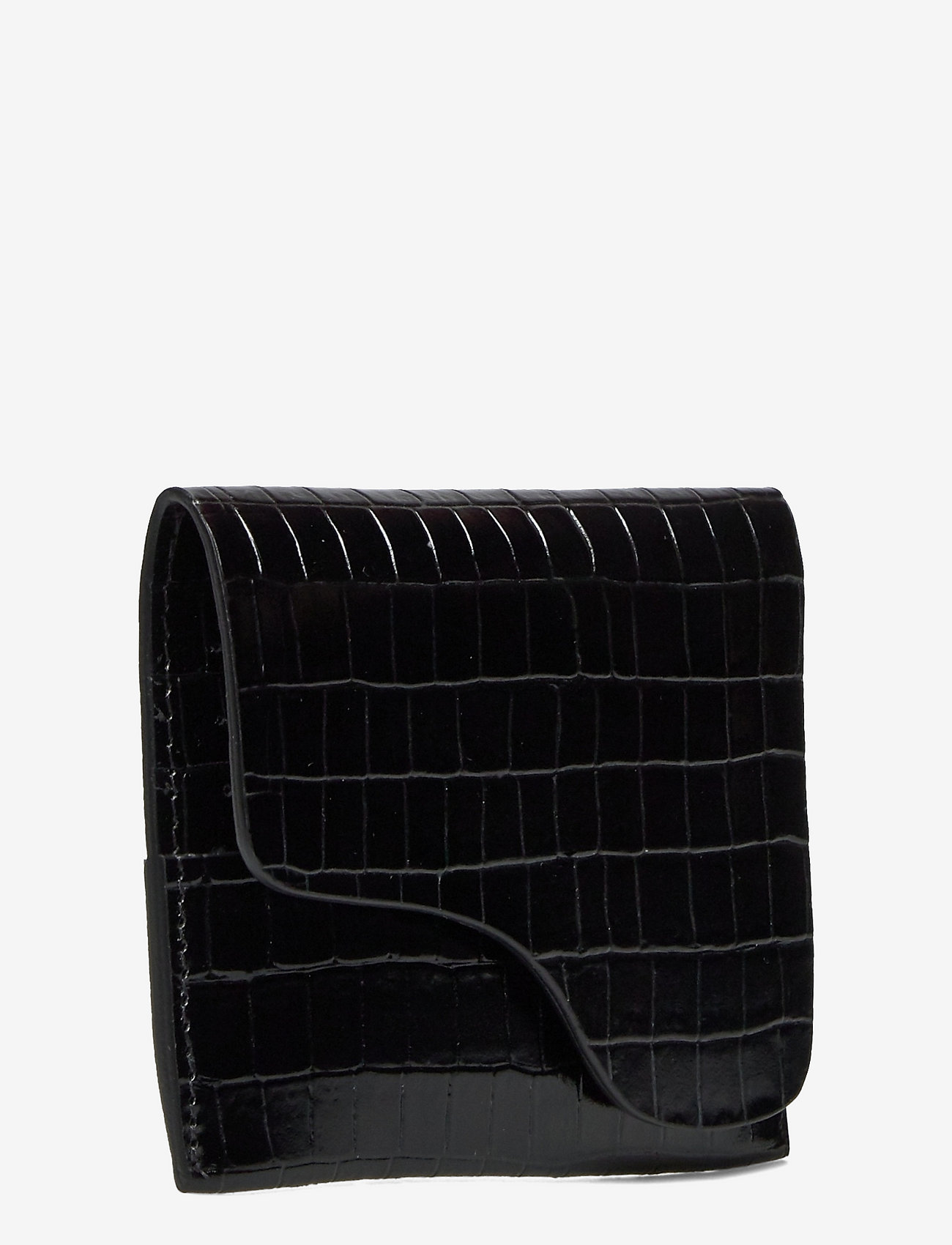 ATP Atelier - Olba Black Printed Crocolino - wallets - black - 2