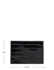 ATP Atelier - Vinci Black Printed Crocolino - portemonnees - black - 3