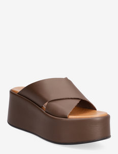 Lemie Chocolate Vacchetta - platvorm sandaalid - chocolate