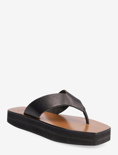 Melitto Black Vacchetta - flat sandals - black