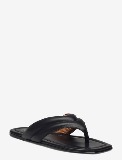 Vione Black Nappa - platte sandalen - black
