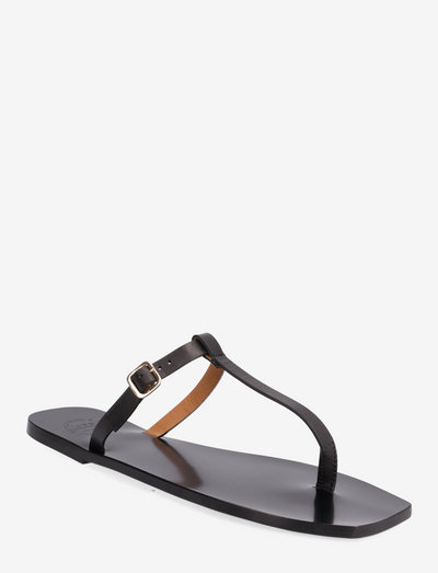 Alba Black Vacchetta - flade sandaler - black