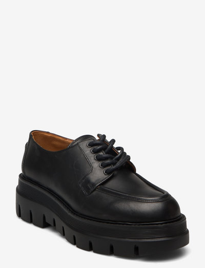 Pezzana Black Vacchetta - laced shoes - black