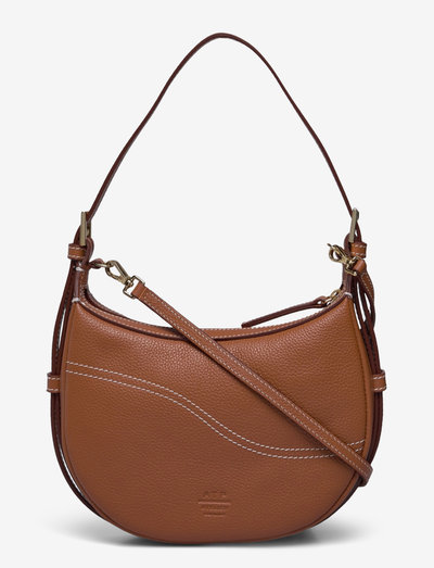 Silea Brandy/Contrast Stitch Grained Calf