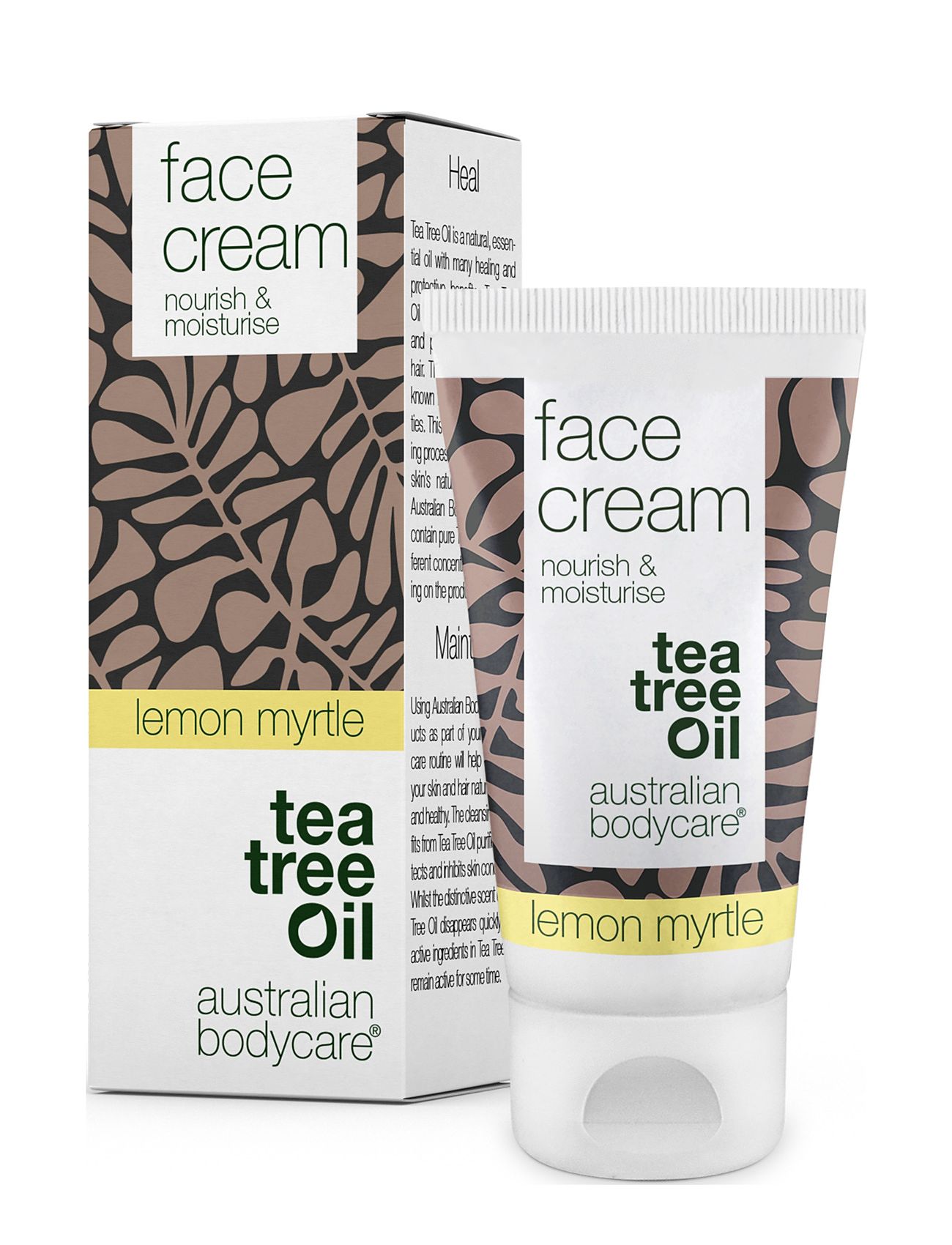 Face Cream For Pimples Or Dry Skin - Lemon Myrtle - 50 Ml Nattkräm Ansiktskräm Nude Australian Bodycare