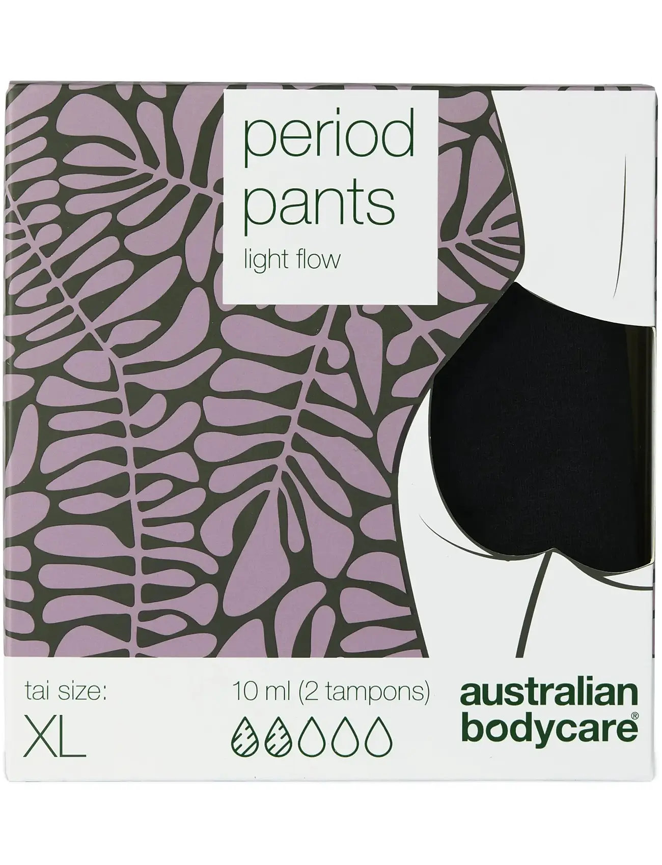 Australian Bodycare Period Pants Midi Light Flow, XL, Nude, Trusser > Periodiske Trusser, Dame