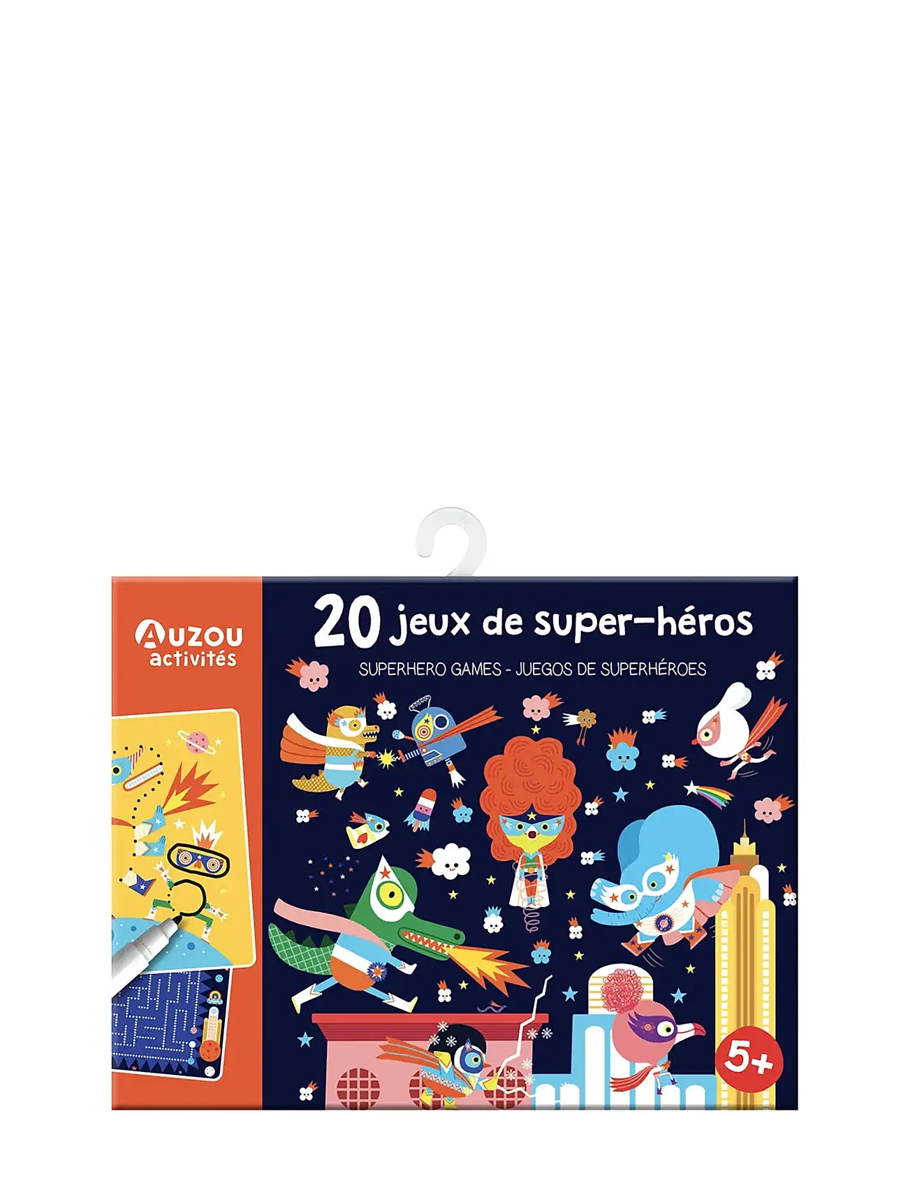 Activity Cards - 20 Superhero Games Toys Puzzles And Games Games Board Games Multi/patterned Auzou