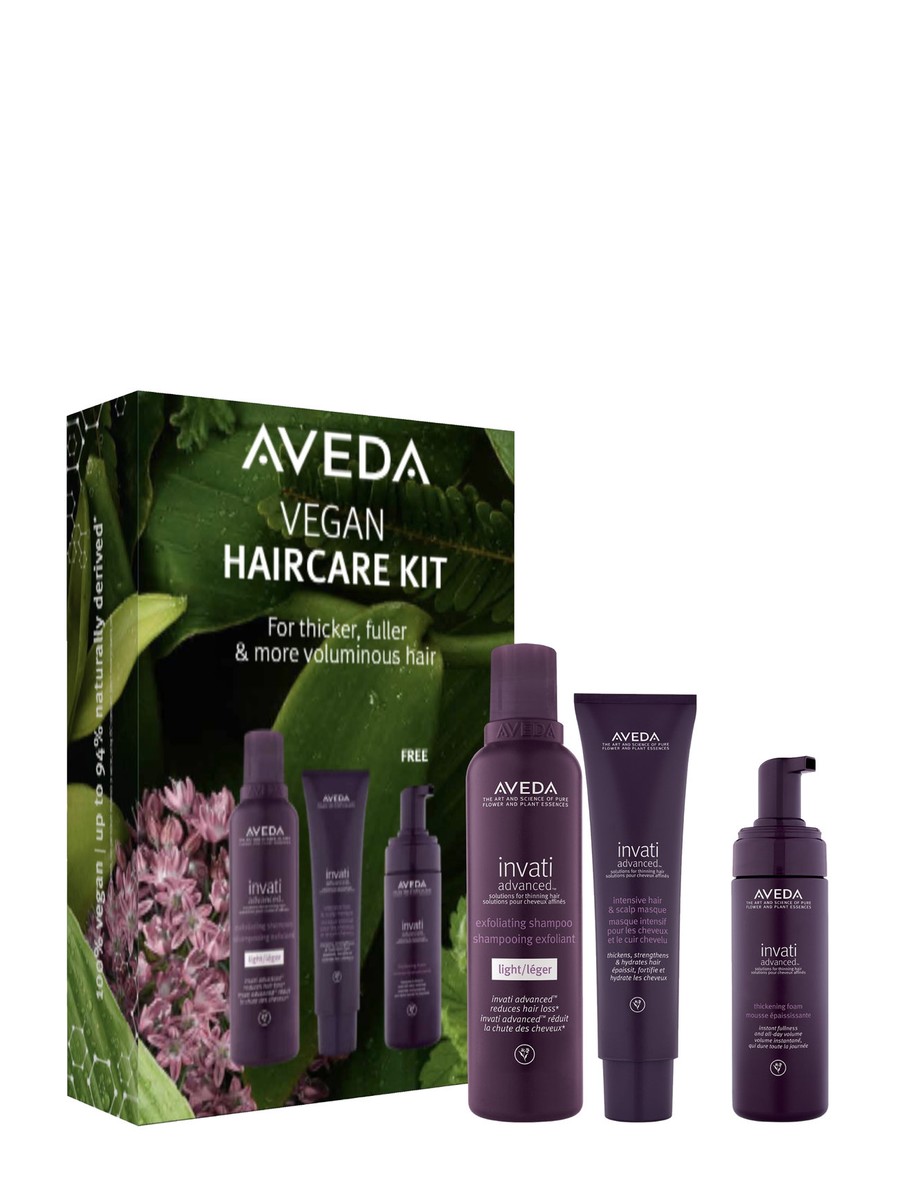 Invati Advanced Vegan Haircare Kit Hårset Nude Aveda