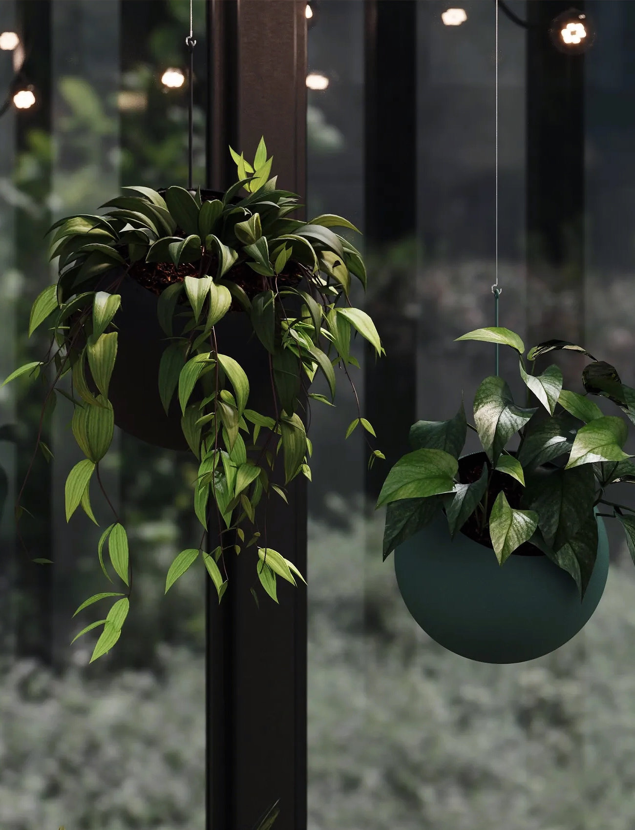 AYTM Globe Hanging Flowerpot, 21X32 cm, Green, Dekoration > Blomsterpotter, Unisex