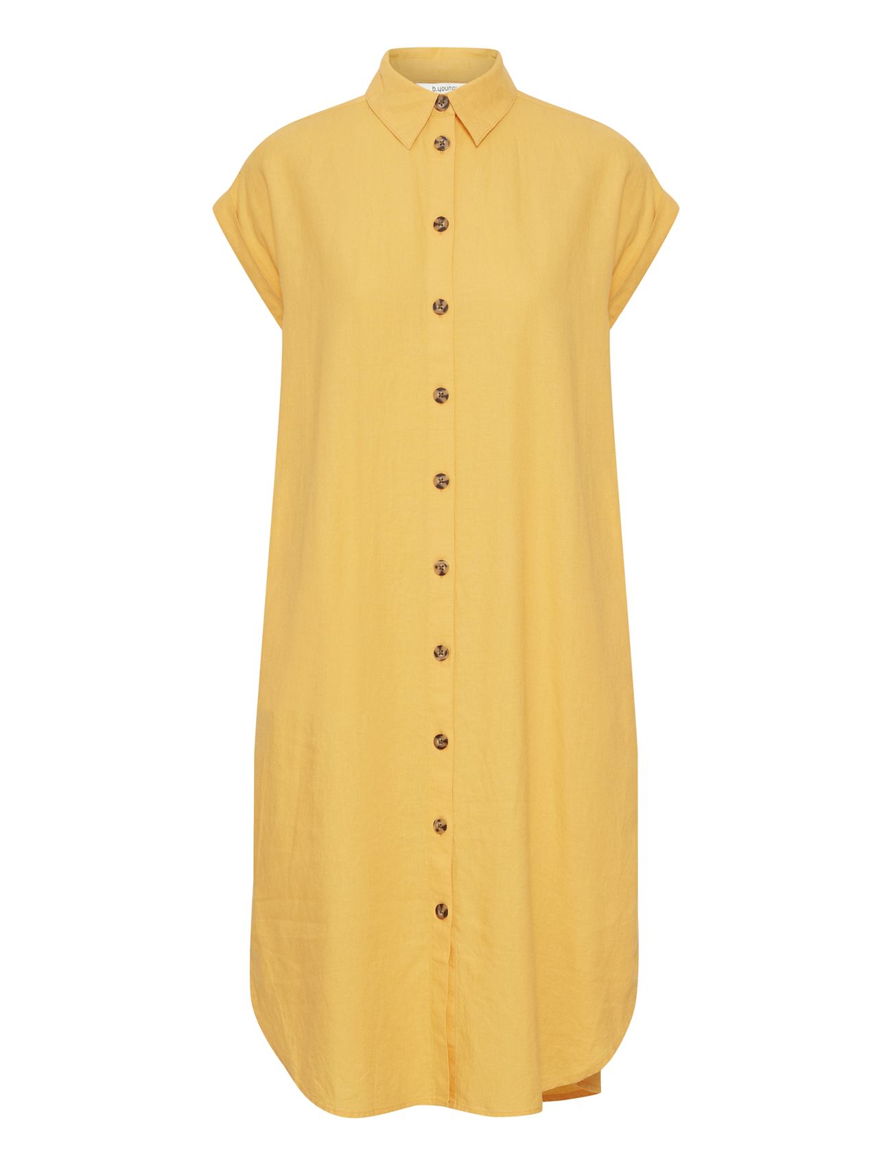 Byfalakka Ss Shirt Dress - Yellow B.young