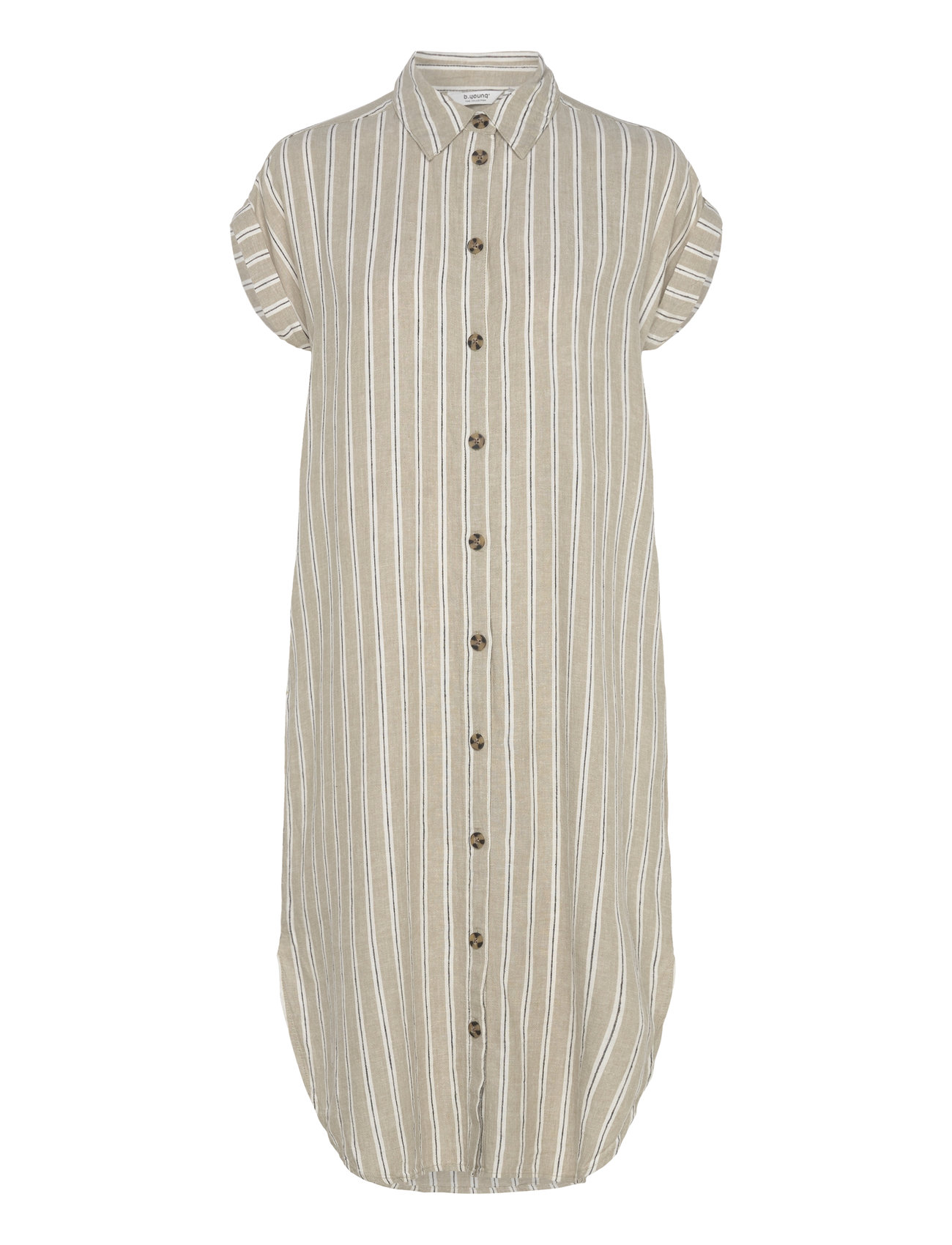Byfalakka Ss Shirt Dress - Beige B.young
