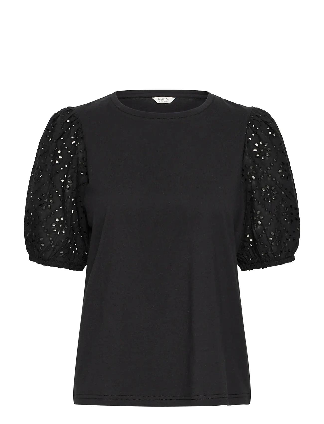 B.YOUNG Bysummer Puff Sleeve Tee - Schwarz - XS - Damen