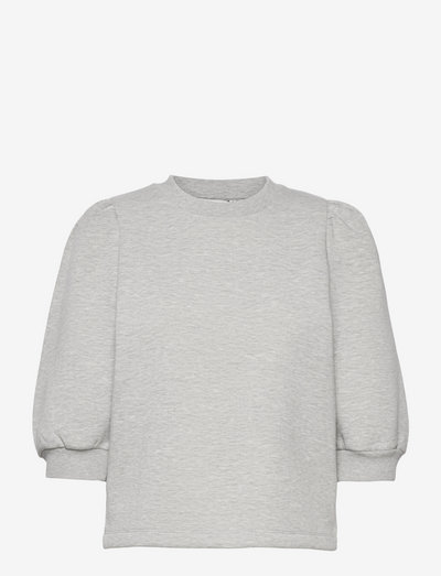 BYSAMMIA PUFF SLEEVE - - sweatshirts - light grey melange