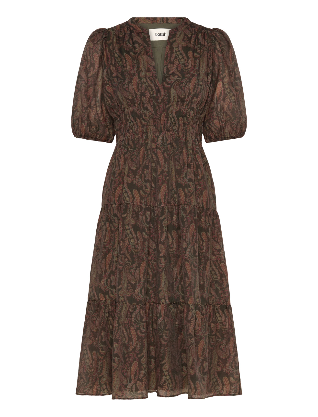ba&sh Robe Tanyssa, 36, Brown, Designere > Knælange Og Midi, Dame