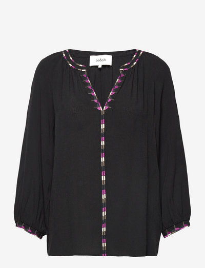 TOP THEO - long sleeved blouses - black