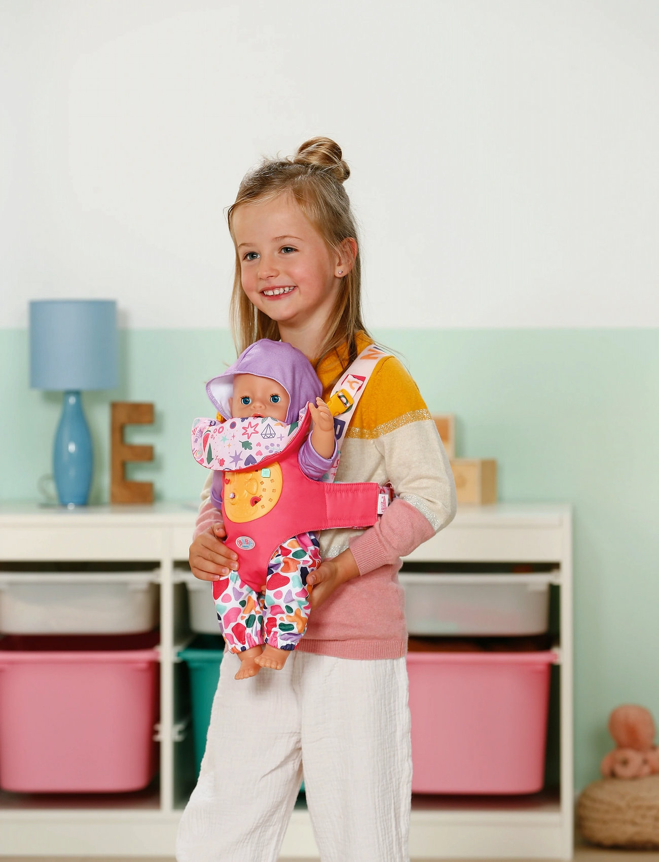 BABY born Baby Born Baby Carrier Pinplay, One Size, Pink, Dukker Og Tilbehør > Dukker Accessories, Børn