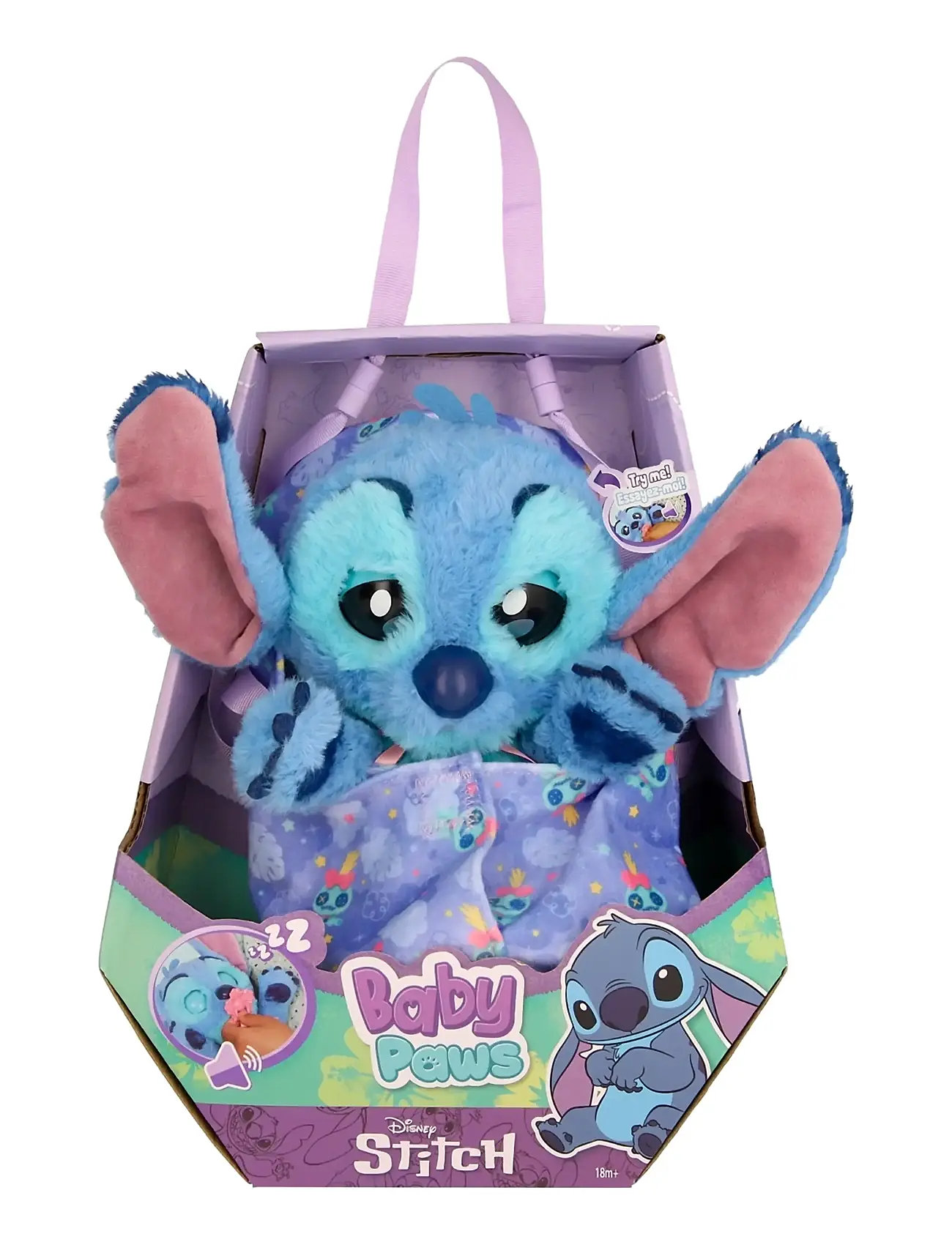 Baby Paws Baby Paws - Stitch 24 cm, One Size, Blue, Soft Legetøj > Stuffed Legetøj, Børn