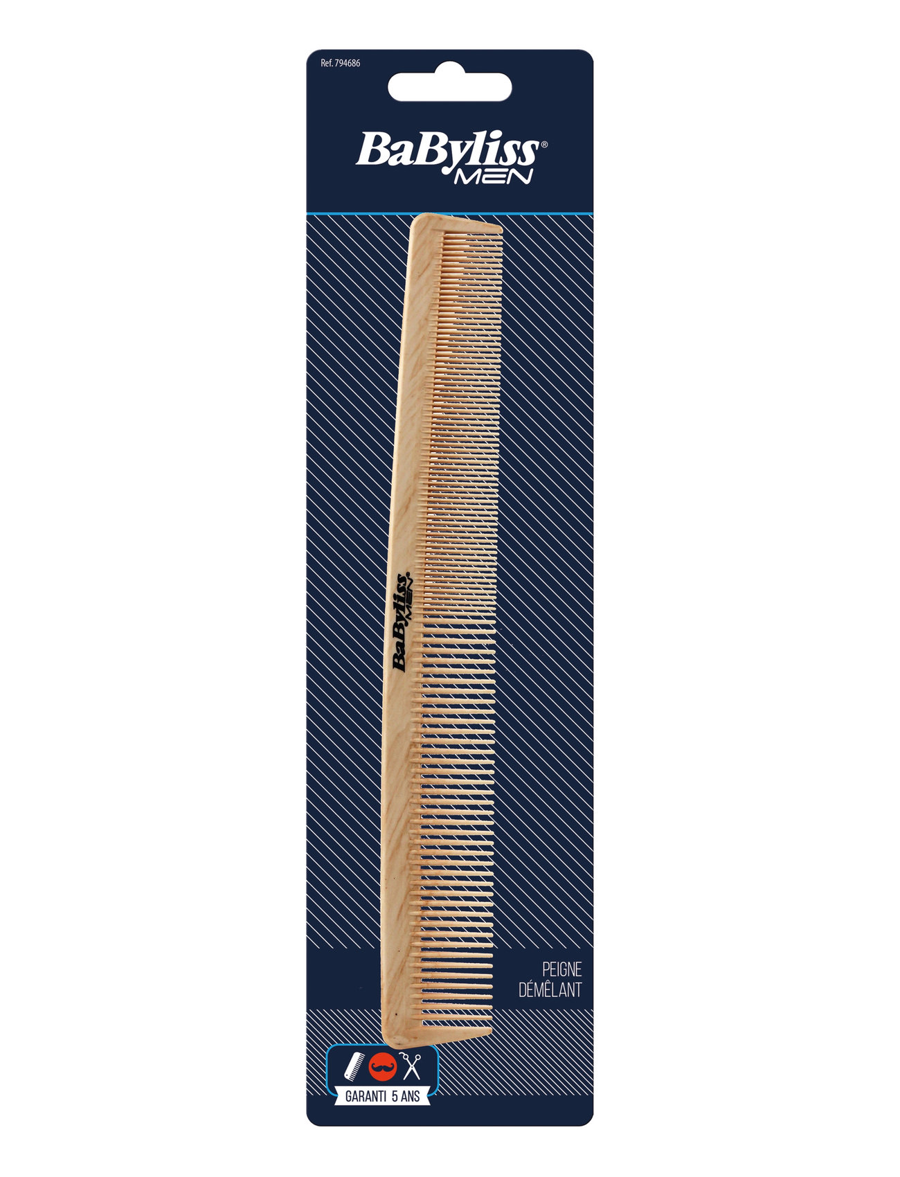794686 Long Comb Beauty Men Hair Styling Combs And Brushes Beige Babyliss Paris
