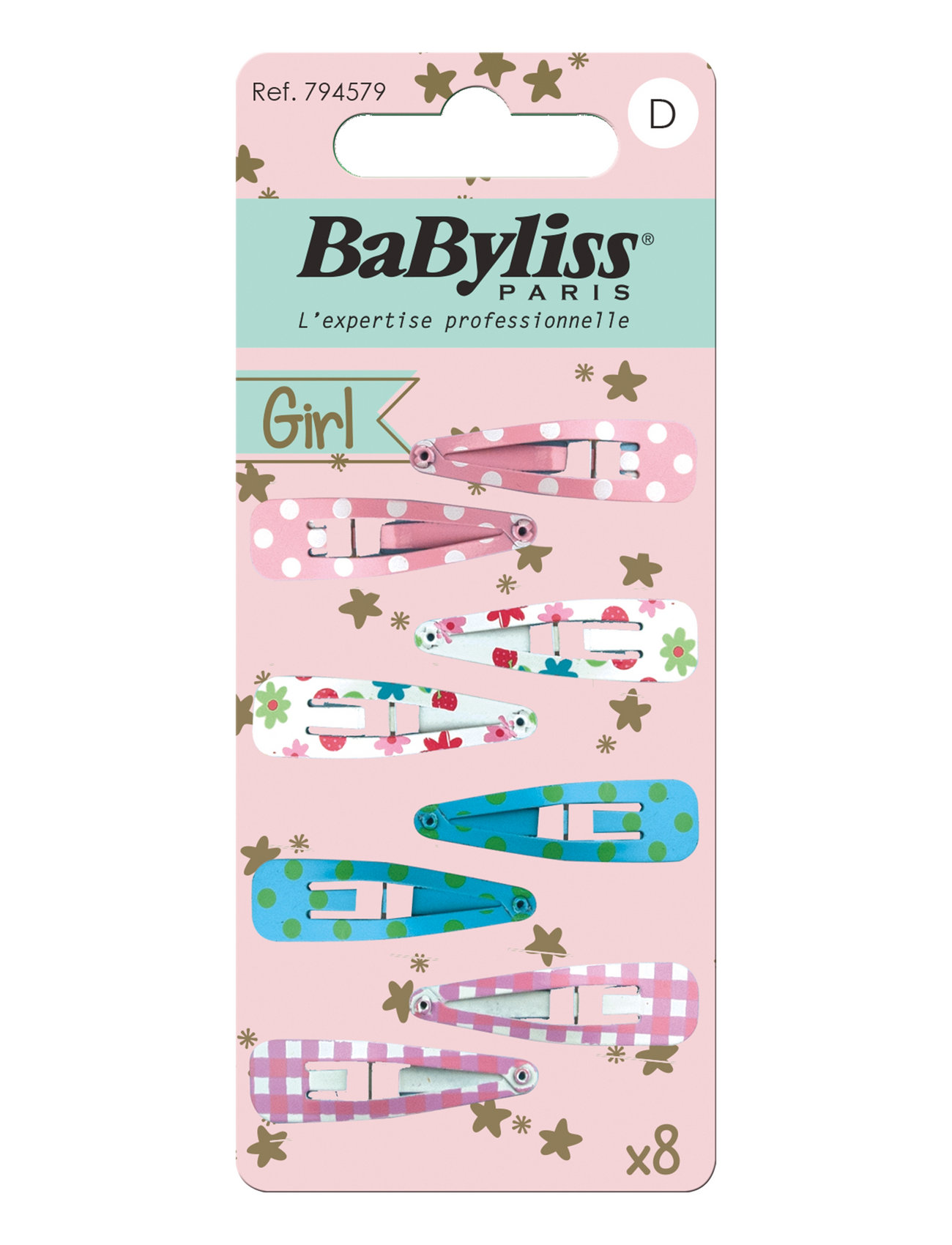 Babyliss Paris Hair Clip Kids 8 Pcs Multi/patterned