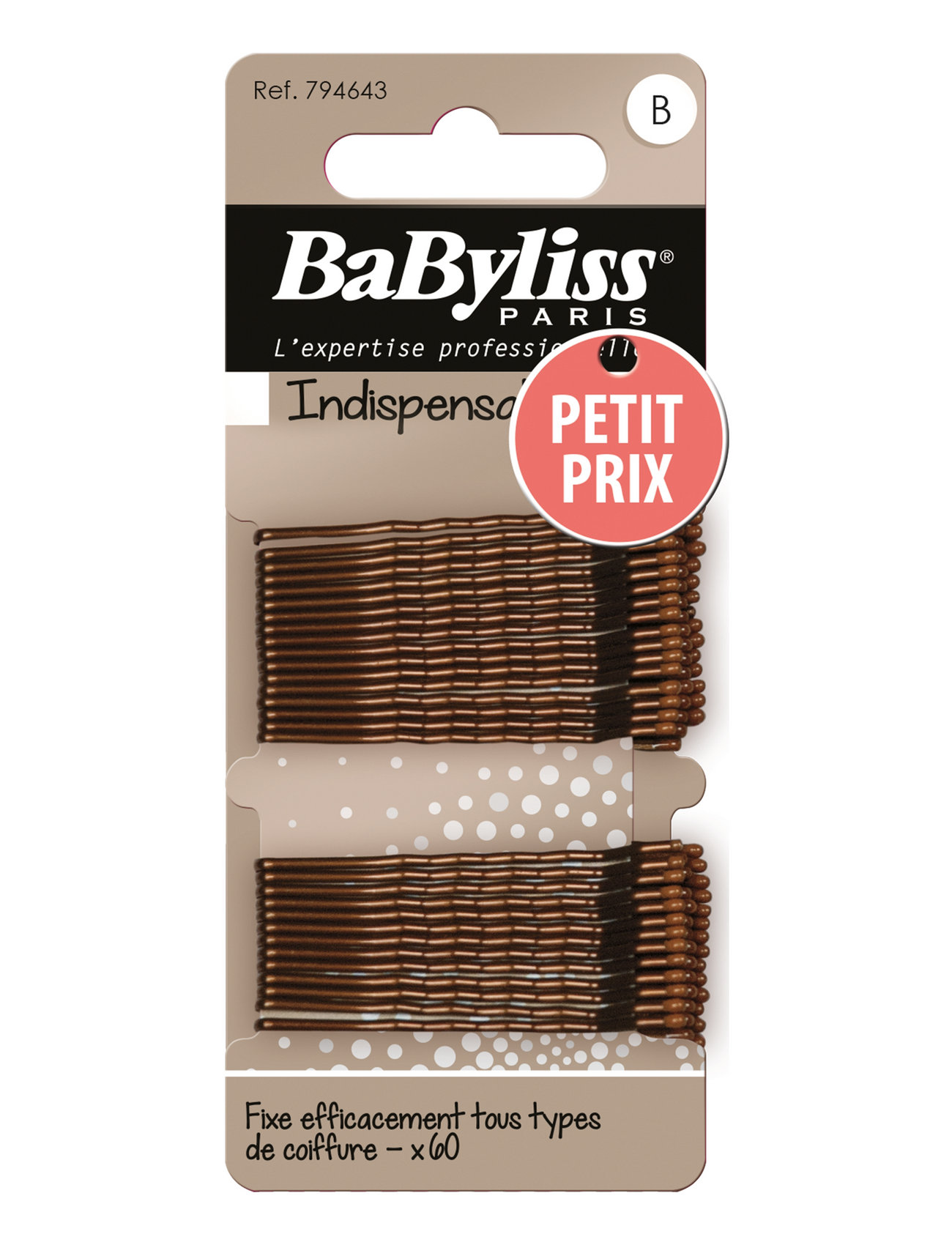 794789 Eco Pack Bobby Pins Brown Accessories Hair Accessories Hair Pins Brown Babyliss Paris
