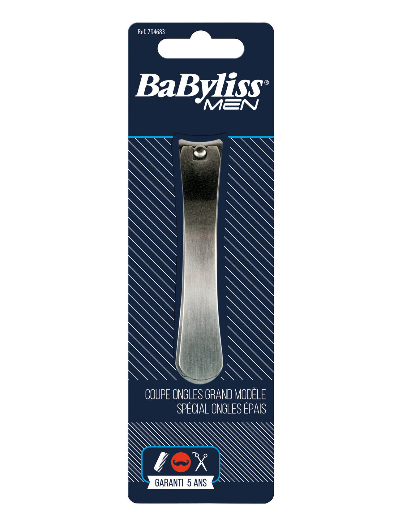 Babyliss Paris Nail Clippers Large Men Silver