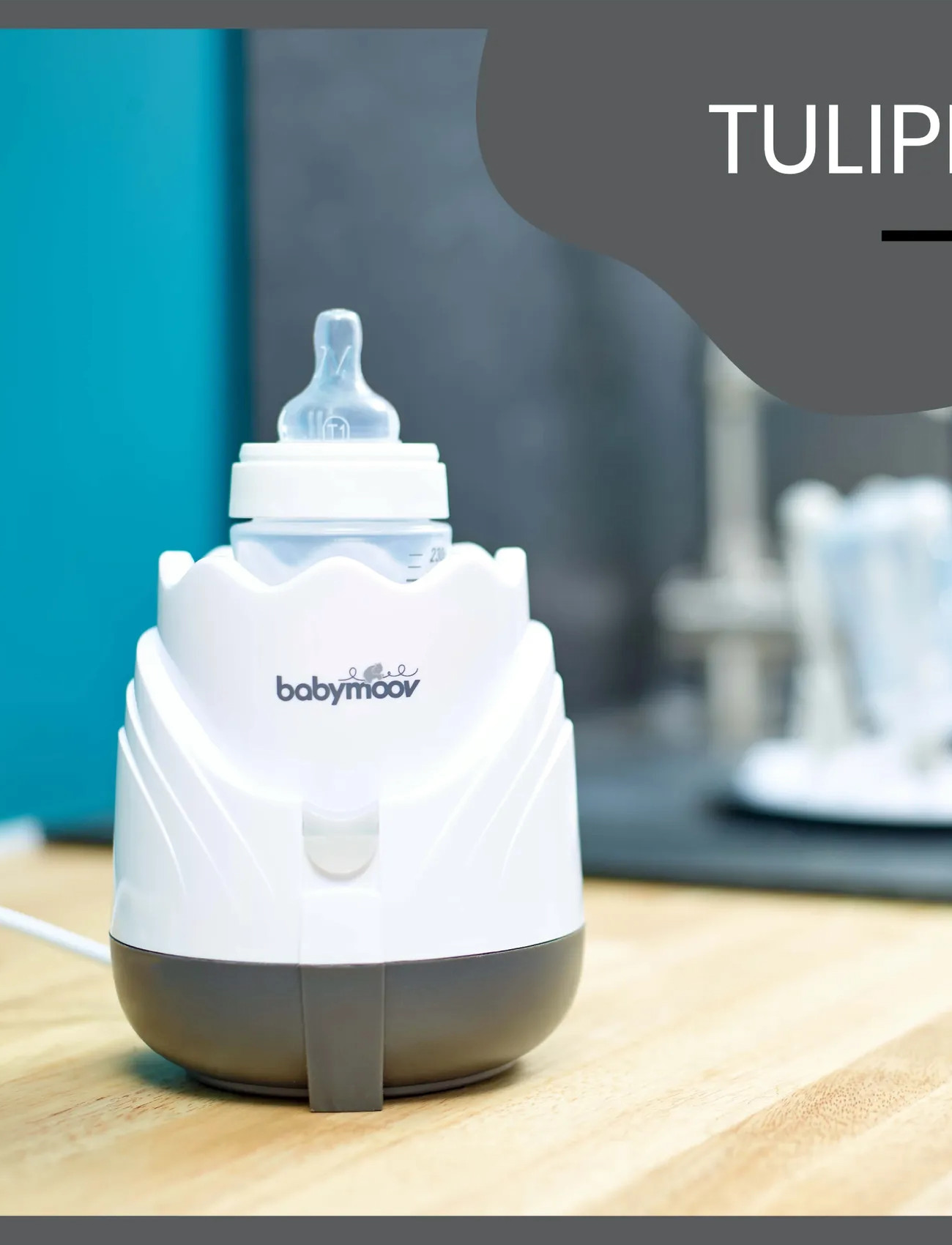BabyMoov Tulip Bottle Warmer, One Size, White, Fodring Af Babyer > Sterilisering Og Opvarmning, Børn