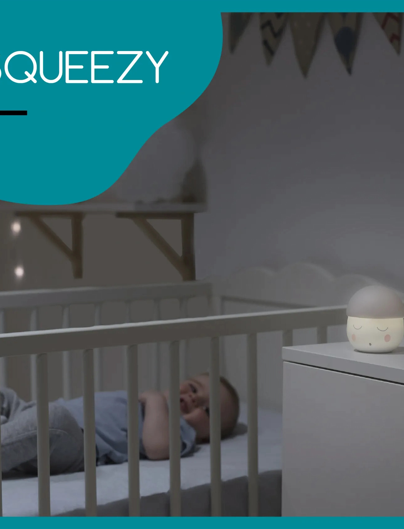 BabyMoov Squeezy Nightlight, One Size, Grey, Belysning > Natlamper, Børn
