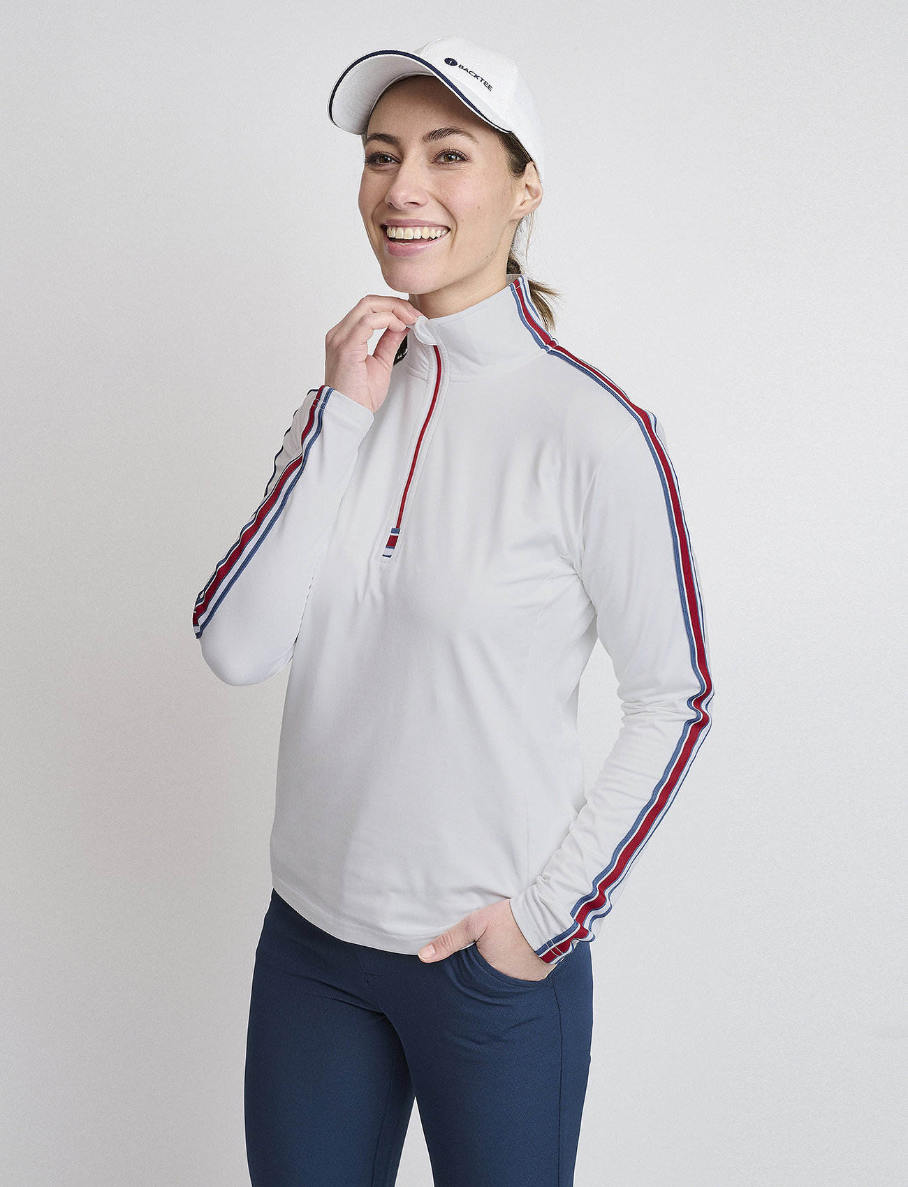 BACKTEE Ladies Sporty Baselayer, S, White, T-Shirts & Toppe > Langærmede, Dame