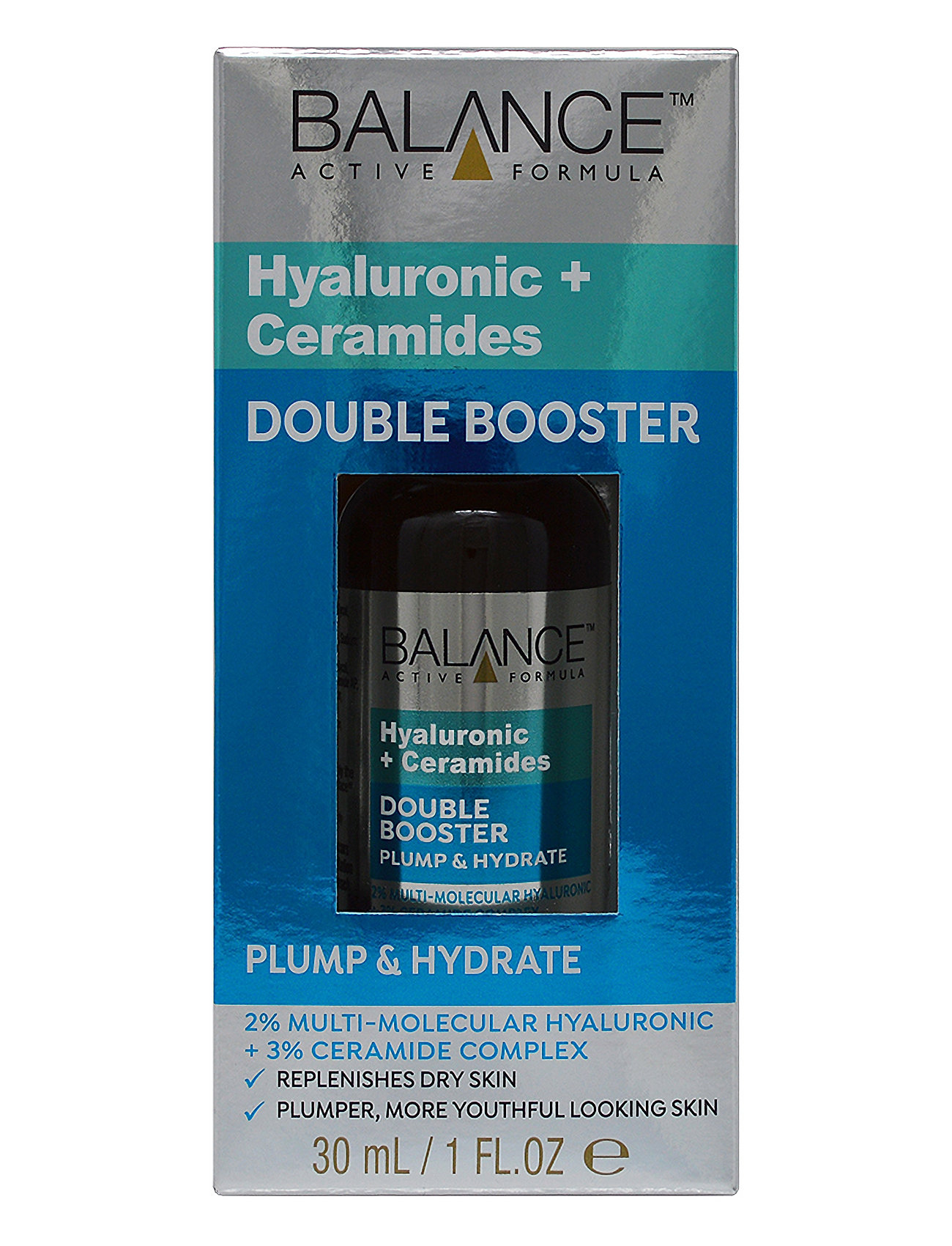 Balance Active Formula Balance 2% Hyaluronic Acid + 3% Cermaide Complex Booster Serum Ansigtspleje Nude Balance Active Formula