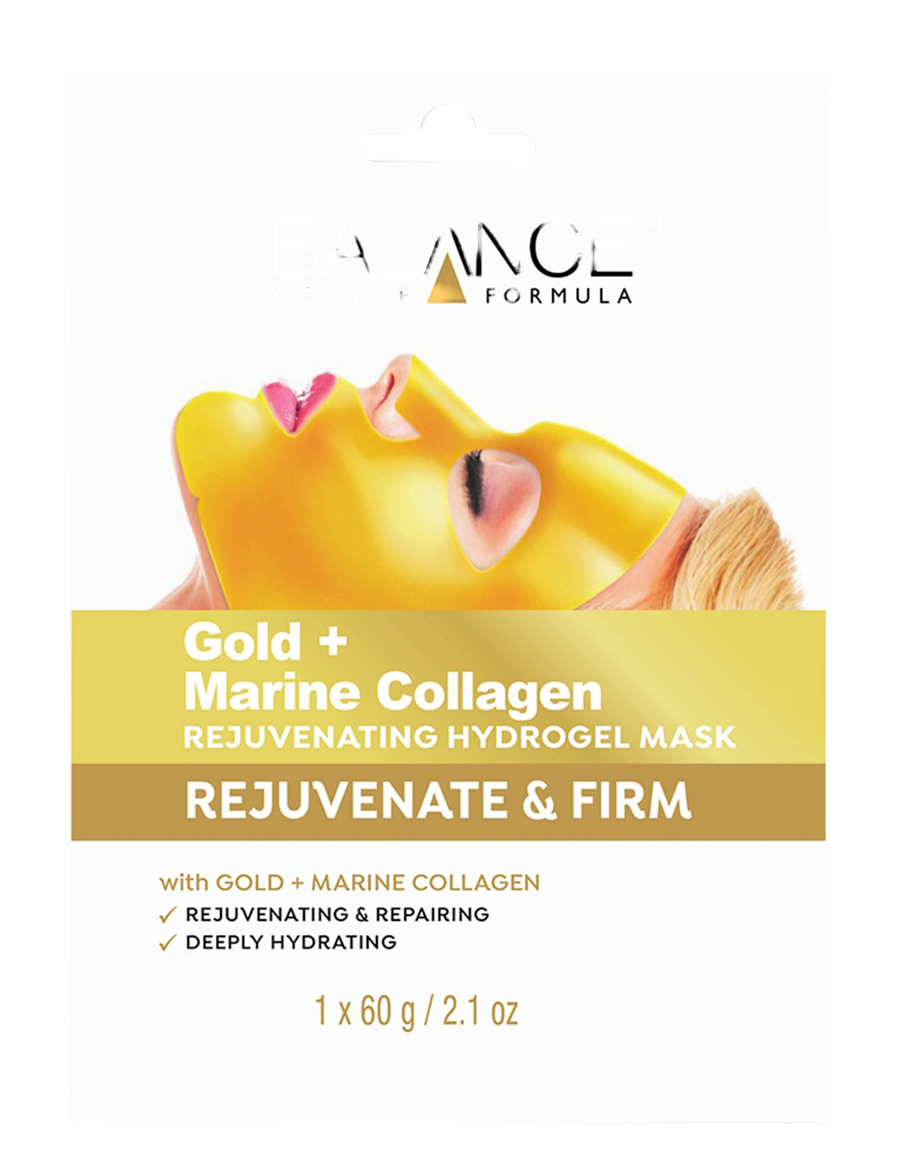 Balance Active Formula Gold+Marine Collagen Rejuvenating Hydrogel Mask Beauty Women Skin Care Face Masks Sheetmask Nude Balance Active Formula