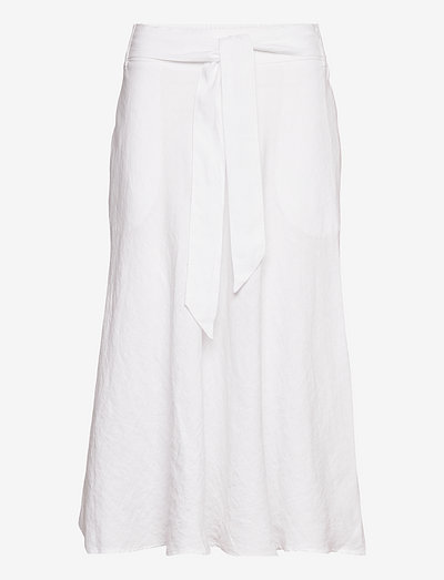 Lena linen skirt - midi kjolar - white