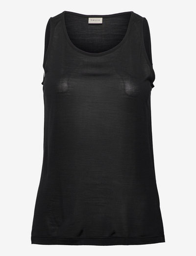 Mikaela silk top - sleeveless tops - black