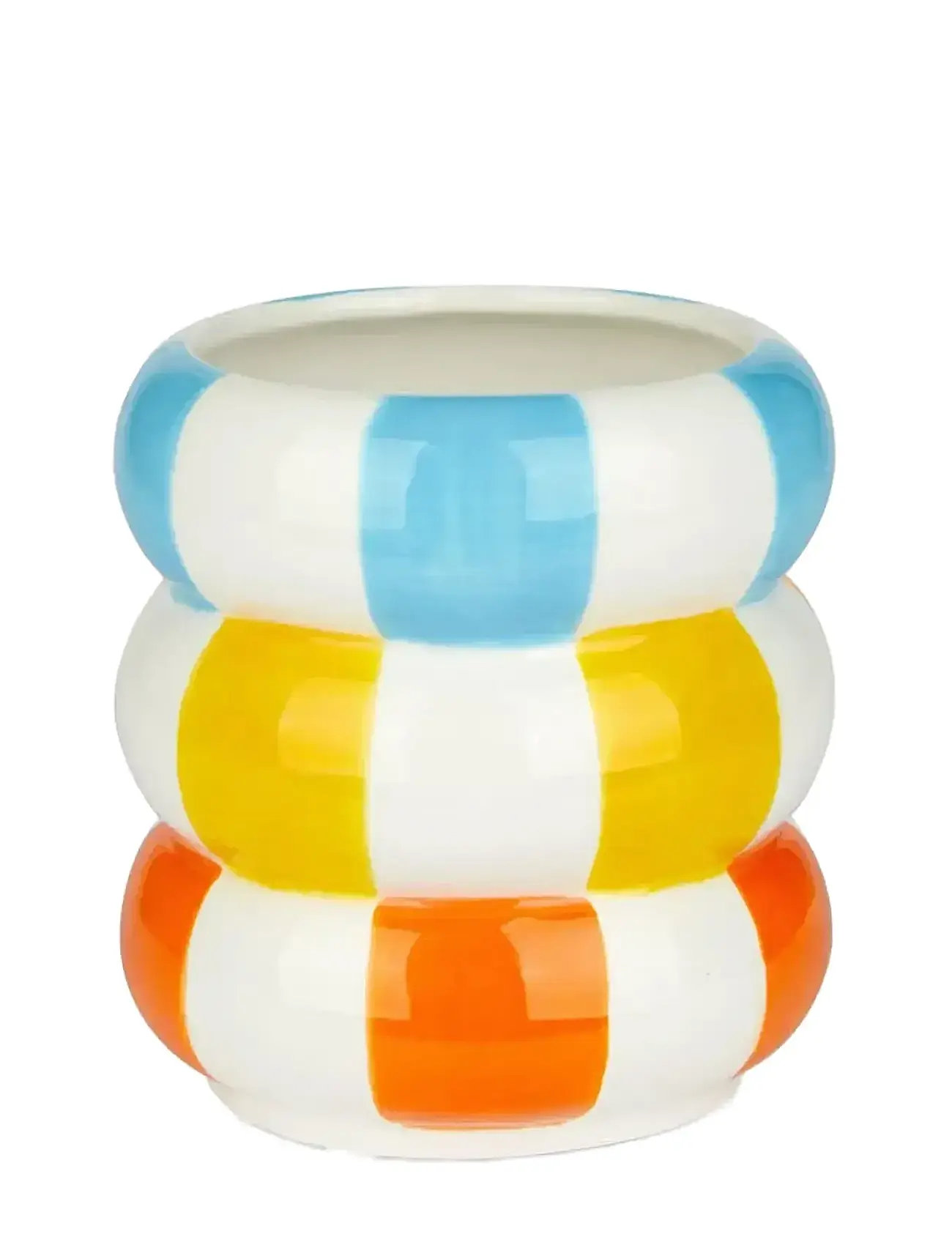BALVI Keramiske Urtepotteskjuler, Flerfarvet 12 Cm Patterned - H:12CM - Unisex