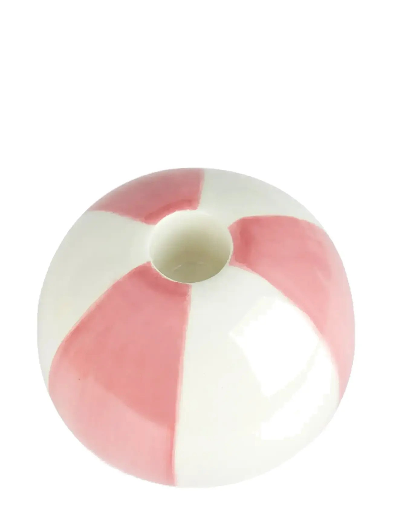 Balvi Keramisk Lysestage Beachball, Pink 8 cm, H:8 cm, Pink, Lysestager & Lanterner > Lysestager, Unisex