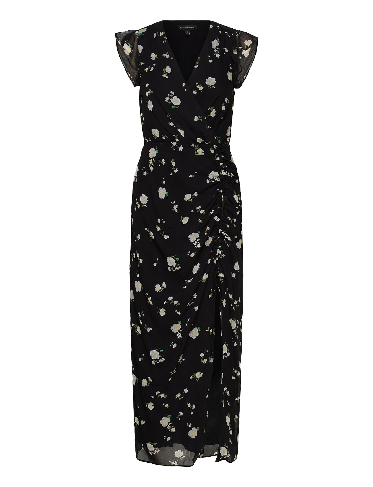 banana republic black floral dress