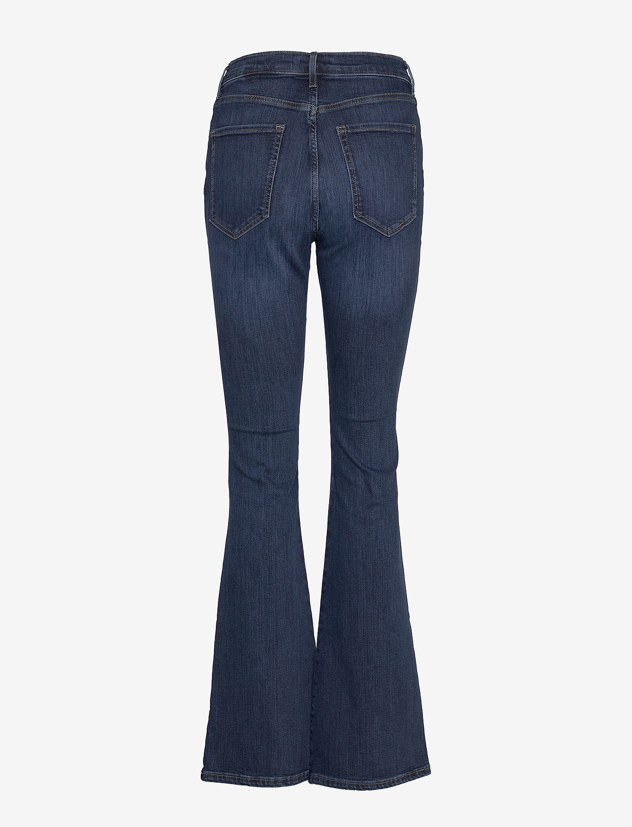 dark wash high rise flare jeans