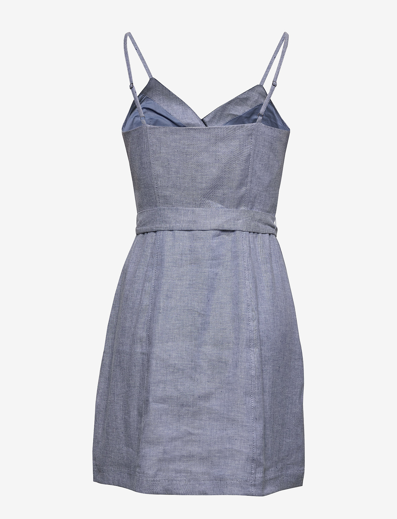 Linen-cotton Button-front Mini Dress (Light Blue) (98.15 €) - Banana ...