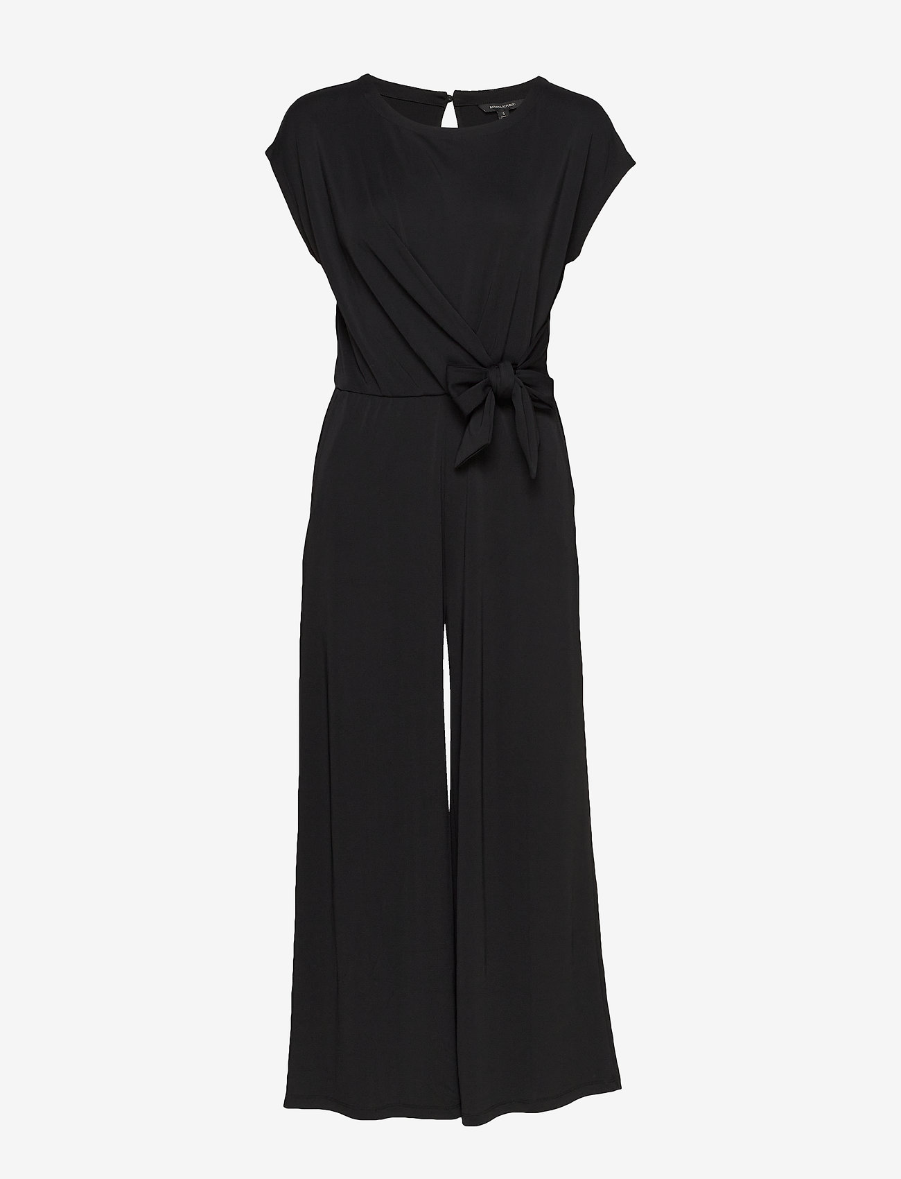 Tiefront Cropped Jumpsuit (Black K100) (881.30 kr) Banana Republic