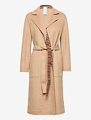 double faced wrap coat