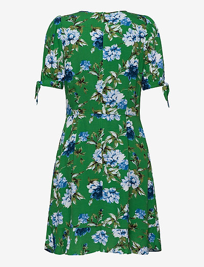 banana republic green floral dress