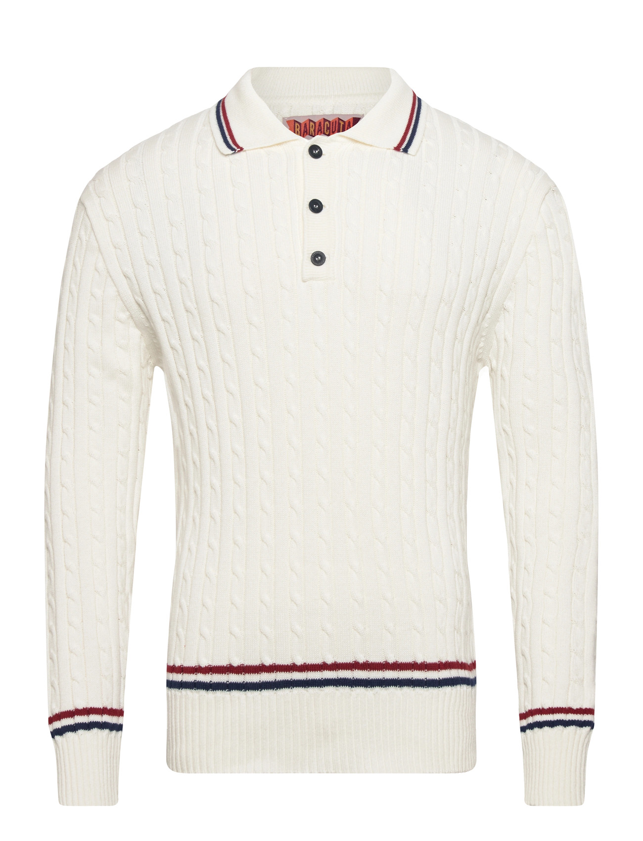 Baracuta Cricket Polo, M, Cream, Strik > Langærmede Strikkede Poloer, Herre