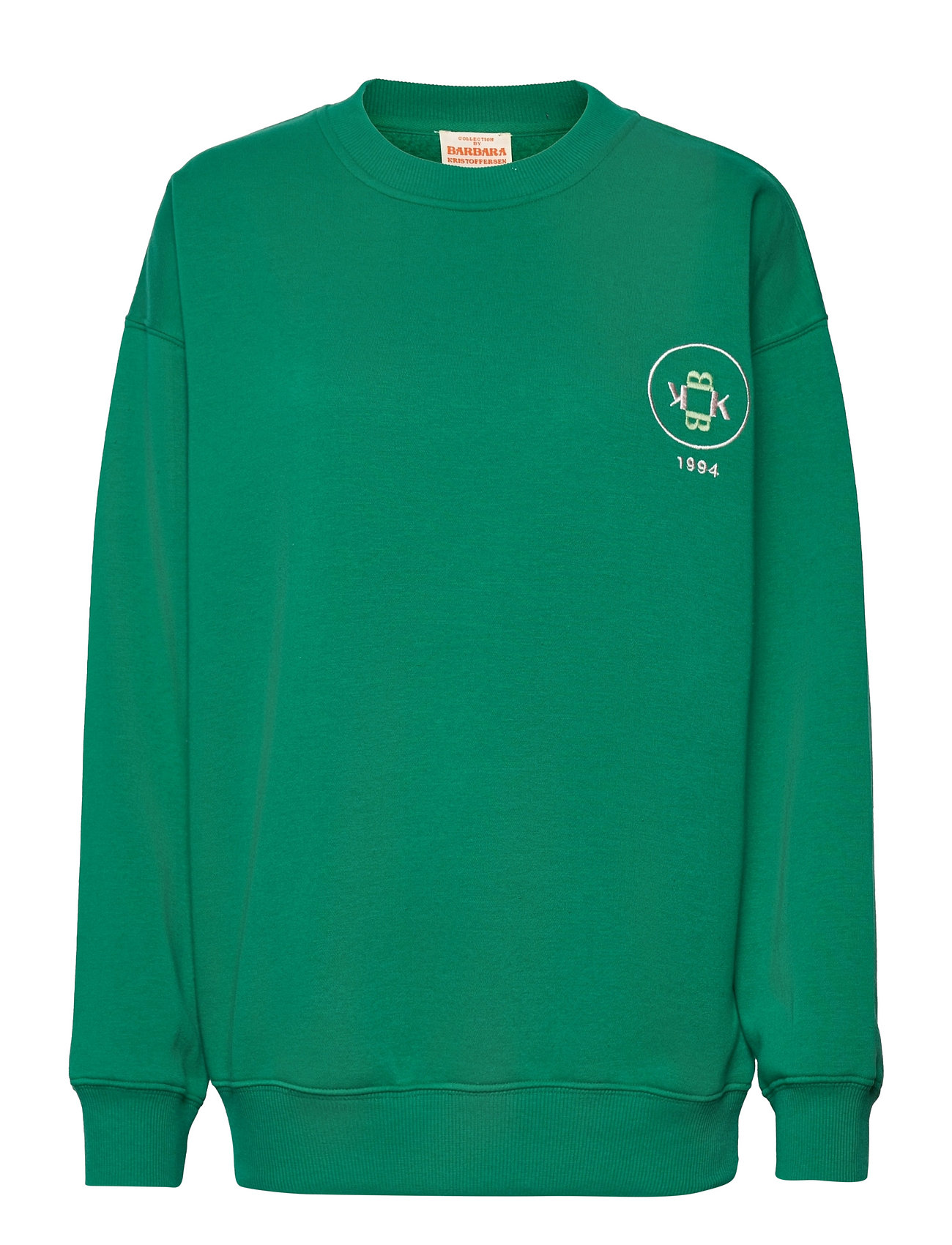 Sweatshirt Ls Tops Sweat-shirts & Hoodies Sweat-shirts Green Barbara Kristoffersen By Rosemunde