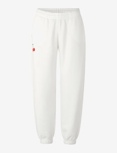 Trousers - sportiska stila bikses - white w/ cherry print