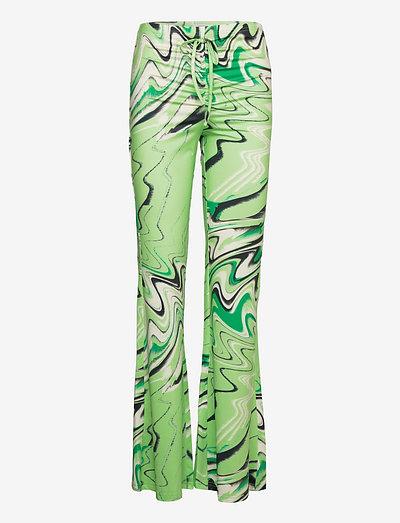 Trousers - pantalons - green animal print