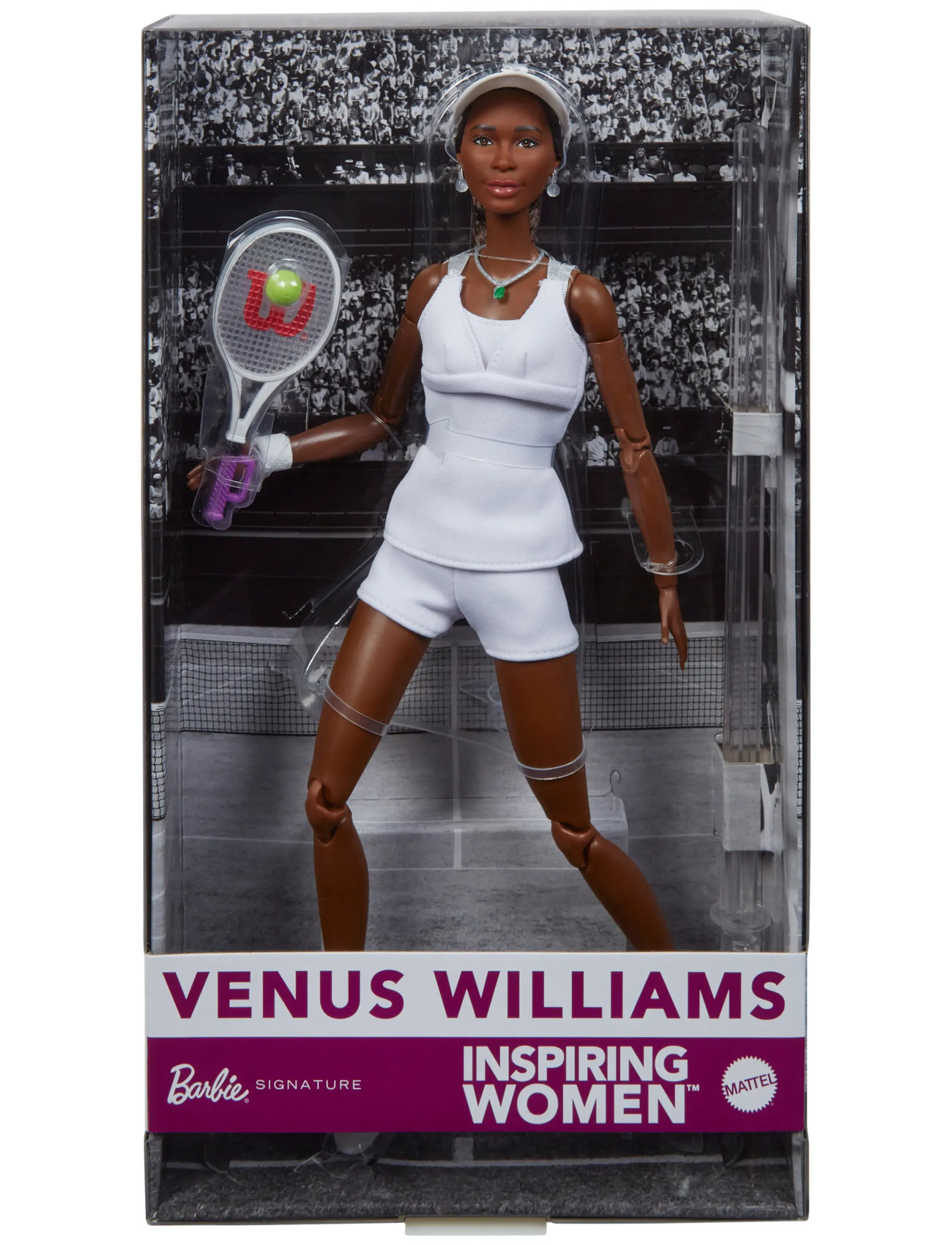 Barbie Signature Inspiring Women Series, Venus Williams Fashion Doll With Tennis Uniform, One Size, White, Dukker Og Tilbehør > Dukker, Børn