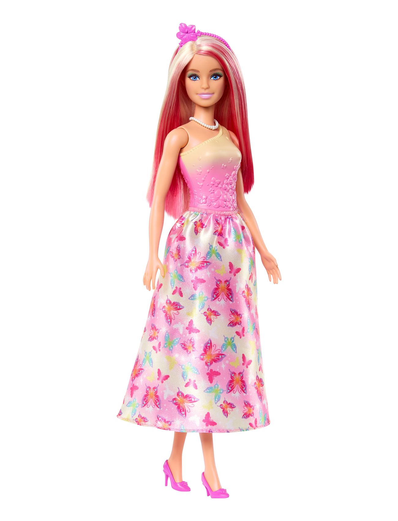 Barbie A Touch Of Magic Royal Doll, Pink & Blonde Hair, Butterfly-Print Skirt Multi/patterned