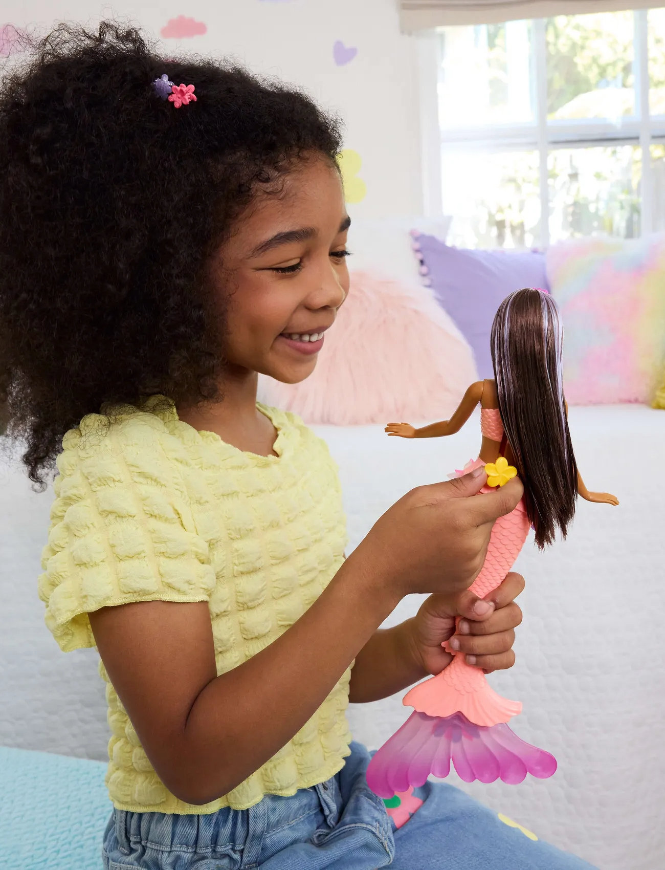 Barbie Barbie Fantasy Flower Magic Mermaid 2, One Size, Multi/patterned, Dukker Og Tilbehør > Dukker, Børn